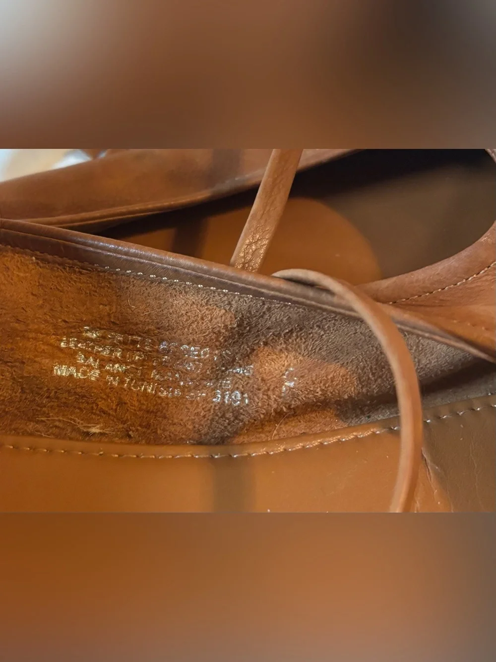 Steve Madden Soft Brown Leather Mary Jane Ballet Flats Buckle Strap Sz 9